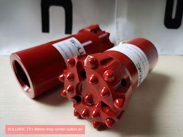 Drop Center Button Bits T51 Top Hammer Công cụ khoan cho khoan khai thác mỏ